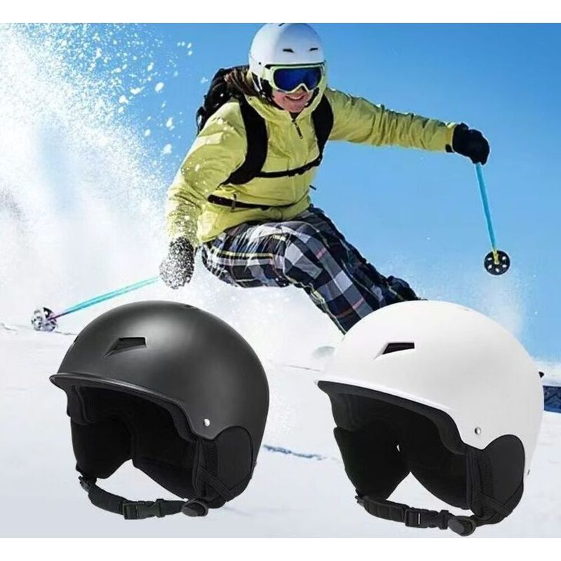 Capacete ajustável para esportes ao ar livre para adultos, quente, infantil, chapéu de esqui simples e duplo_voghion.com