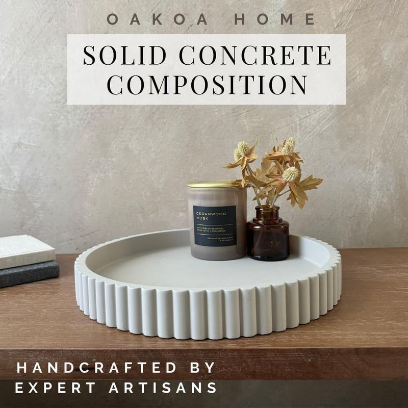 New Round Decorative Tray Living Room Style Coffee Table Storage And Console Ornament Home Decoration_voghion.com