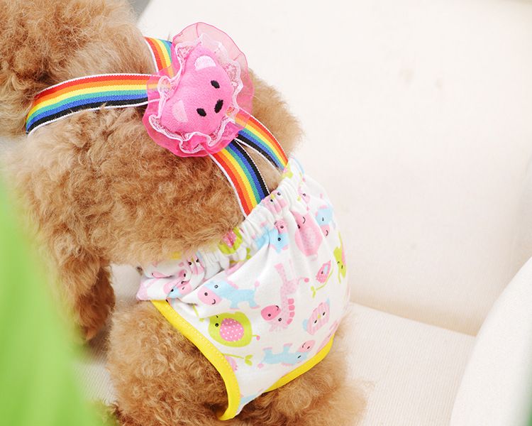 Teddy Bixiong Hygienehose Trägerhose Sicherheitshose Hündin Menstruationshose Anti-Belästigung Hose Haustierhose_voghion.com