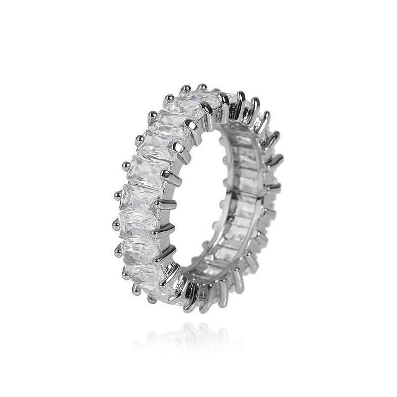 Anello da uomo Hip Hop con zircone quadrato a T da 6 mm, placcato in oro vero, design di personalità, anello di coppia per uomo e donna._voghion.com