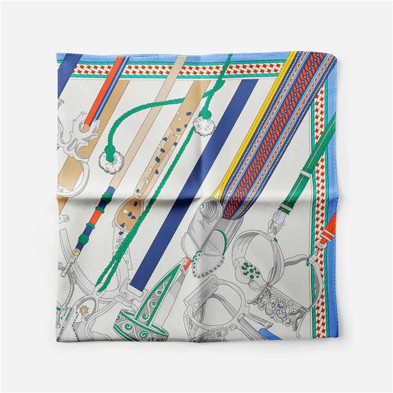 Tanzen Sie Sommerdekorationen mit Aufdruck, kleine quadratische Damengeschenke zum Muttertag, Schals, Stirnbänder_voghion.com