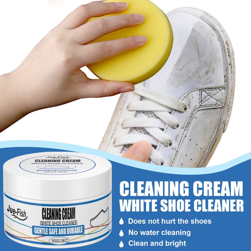 Crema detergente per scarpe bianche, pulizia e rimozione delle macchie di scarpe sportive in tela, artefatto bianco con una sola passata, non è necessario lavare_voghion.com