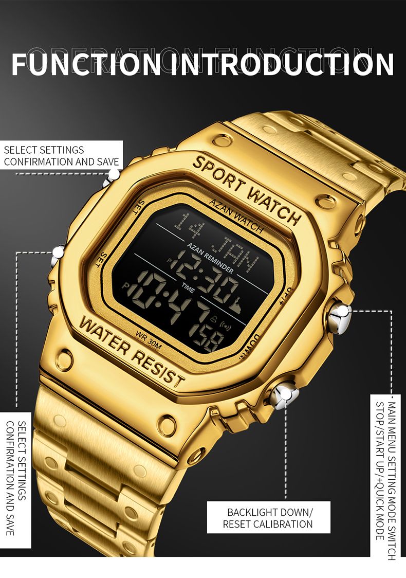 Orologio da polso digitale di lusso da uomo, orologio da polso alla moda, orologio antiurto con conto alla rovescia, impermeabile, con data e settimana, orologio da uomo_voghion.com