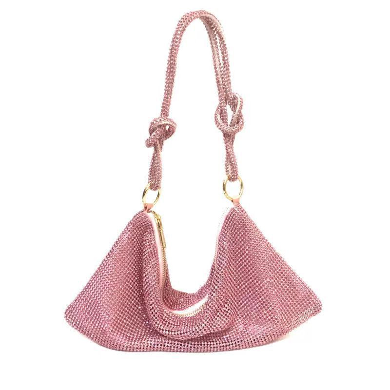 Fashionable new women's bag with diamond inlaid handbag, banquet bag, rhinestone bag, underarm bag, hand-held small bag_voghion.com