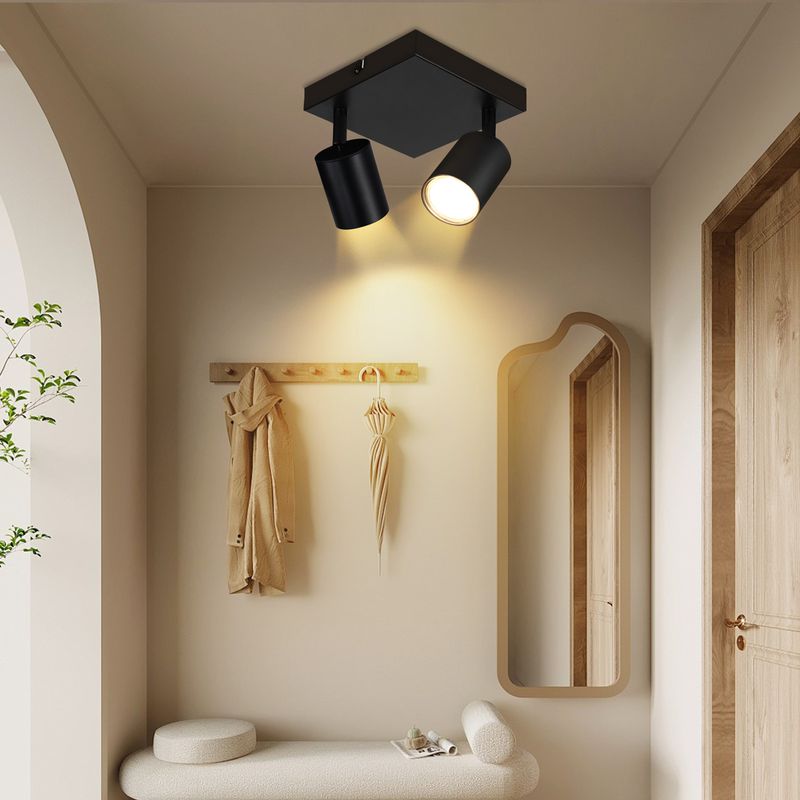 Glitzerlife Deckenleuchte 2 Flammig Deckenstrahler Weiß - Deckenlampe Eckig Deckenspots GU10 Modern Flurlampe 330° Schwenkbar Wandstrahler Aus Metall Für Küche_voghion.com