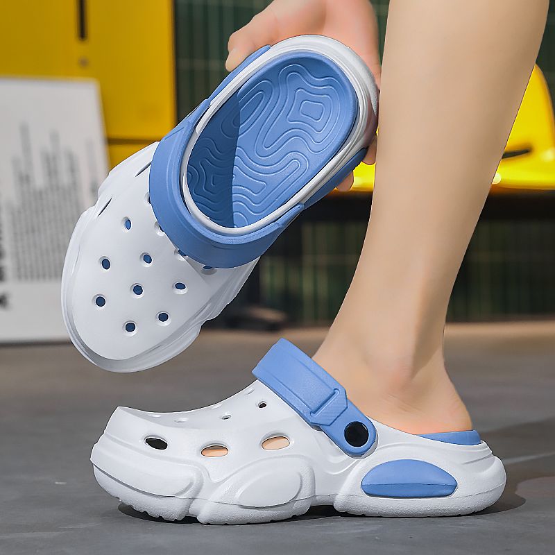 Sandali estivi da uomo, con suola spessa, antiscivolo, traspiranti e con punta rinforzata, ciabatte da spiaggia casual_voghion.com