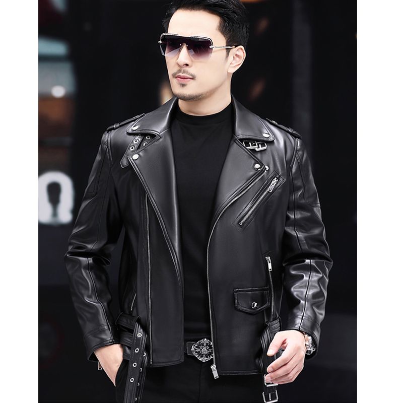 Männer Kunstleder Mantel Reißverschluss Mantel Motorjacke Herren Bomberjacken Mode Motorrad Biker Punk Mann Marke Top Colthing_voghion.com
