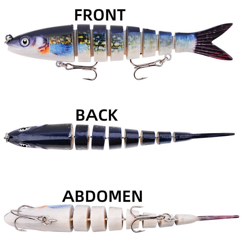 Çok Bölmeli Loach Biyonik Seti Uzun Atışlı Yavaş Batışlı 13,5 cm 17 g Gerçekçi 8 Bölmeli Sert Yem Balıkçılık Yemi_voghion.com