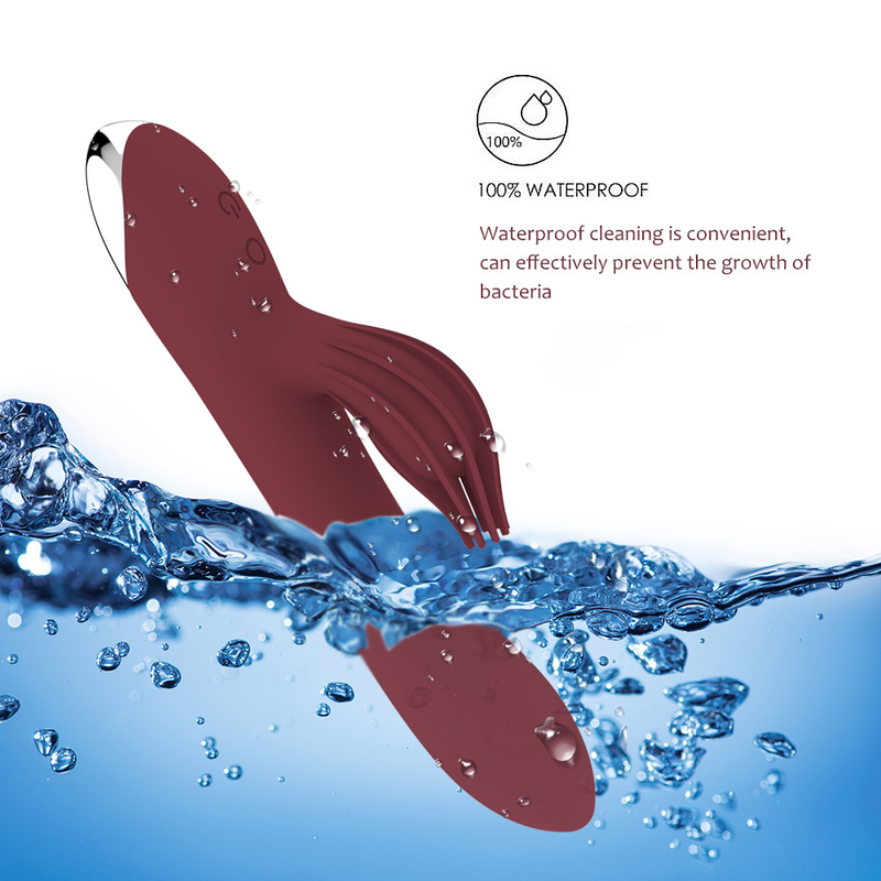 Vibrator G-Punkt Rabbit für Frauen Dual Vibration Silikon Dildo Weibliche Klitoris Massager Wasserdicht_voghion.com