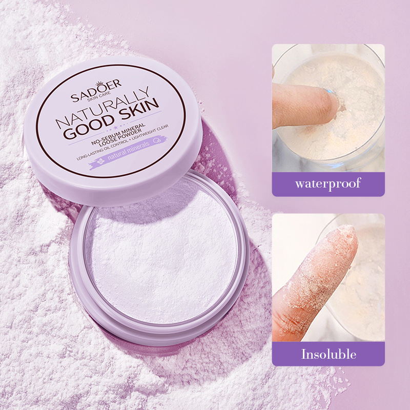 SADOER Oil Control Mineral Powder Lasting concealer Light Naked Facial Makeup_voghion.com