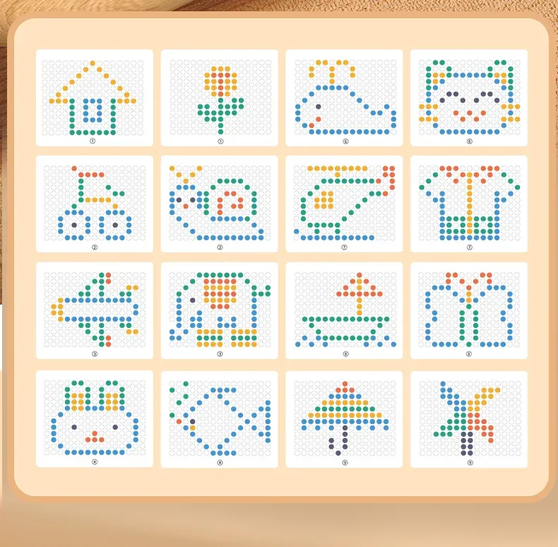 Rabbit Magnetic Drawing Board Children Magnetic Beads Pen Control Graffiti Board Paiting Teaching Tool Montessori Toy K_voghion.com
