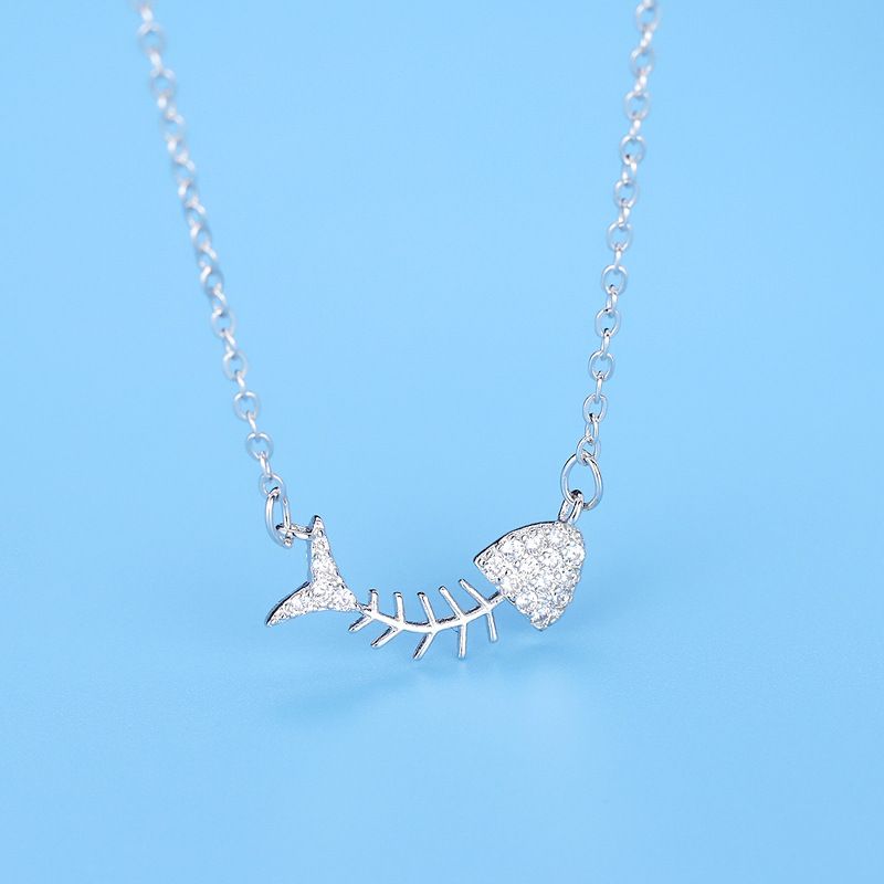 Nieuwe puur zilveren visgraatketting voor vrouwen, modieuze en gepersonaliseerde sleutelbeenketting voor vrouwen,_voghion.com