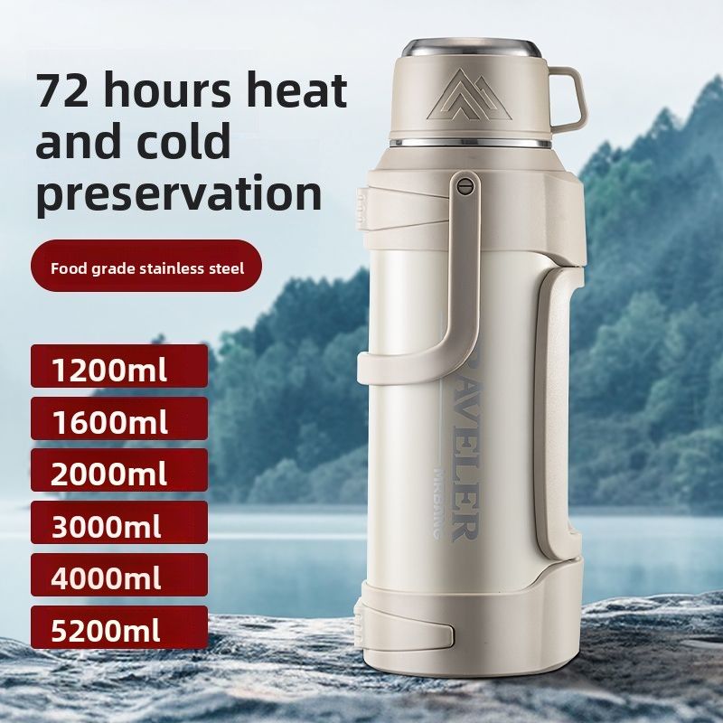 Tazza termica per alimenti in acciaio inossidabile, portatile, per sport all'aria aperta, extra large, per auto e viaggi_voghion.com