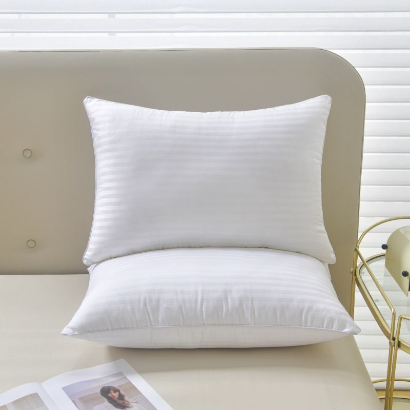Oreiller en satin de coton pur blanc de 2 cm pour hôtel Nantong_voghion.com