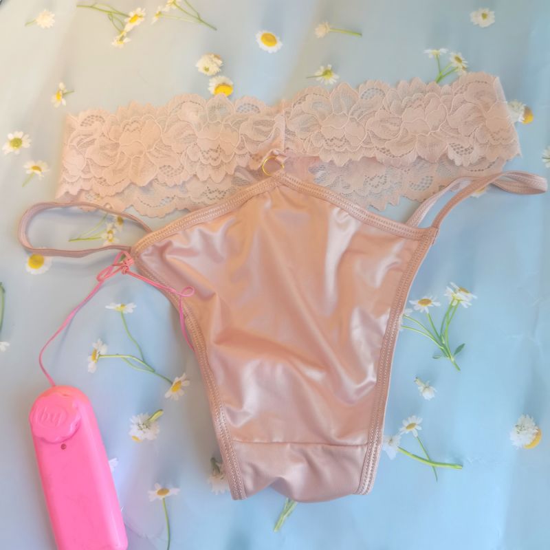 Can Hold Vibrator Briefs Sexy Intimates Half Sheath Glossy Silky Shorts Charming Temptation Female Lace_voghion.com
