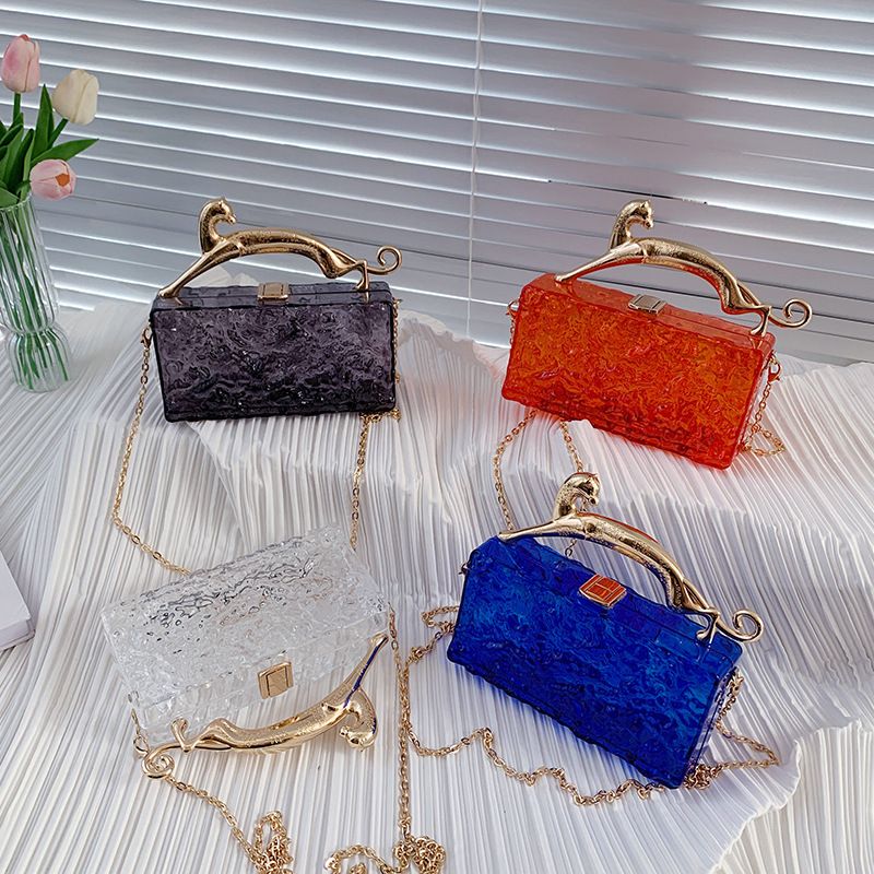 Acrylic Transparent Box For Women 2024 New Fashion Ice Crack Pattern Niche Versatile Handheld Evening Bag_voghion.com