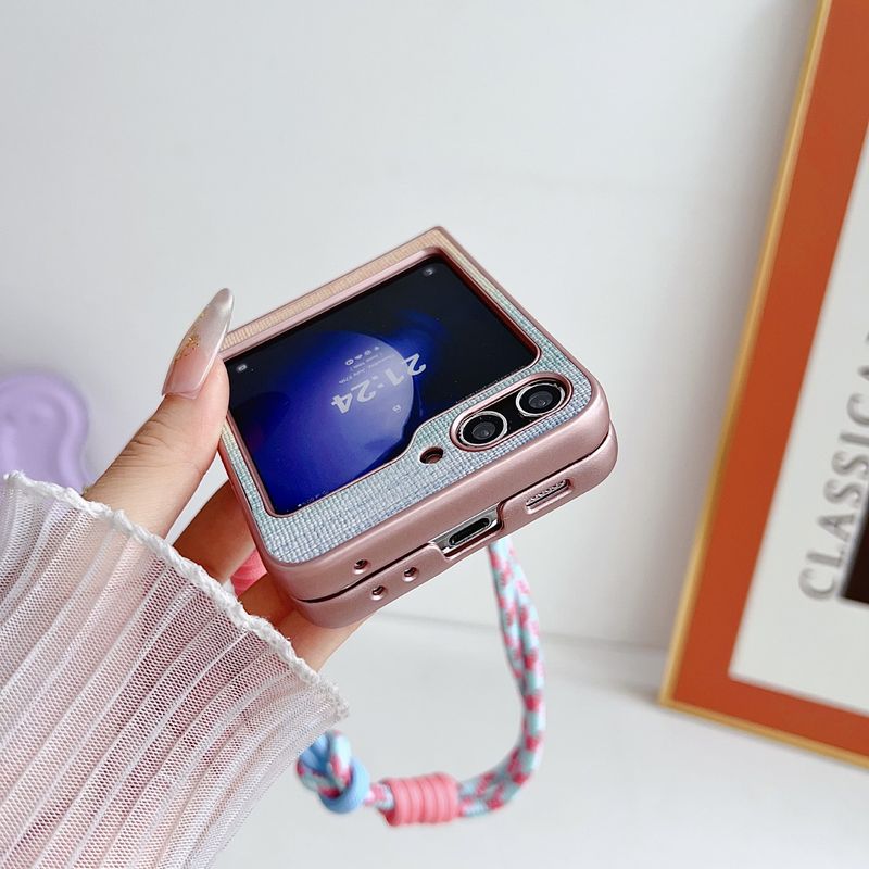 Three-dimensional love small fragrant wind for Samsung zflip5 mobile phone case new zflip3/4 folding screen saver sheath_voghion.com