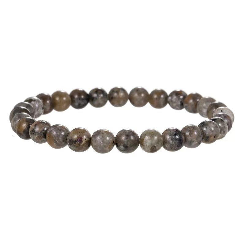 6/8/10mm Natural Flame Stone Beads Bold Hip-Hop Punk Beaded Round Bracelet For Men_voghion.com
