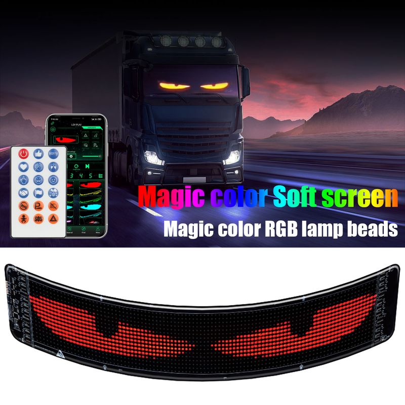 1 pz flessibile Smart LED Display Matrix Pixel Panel Demon Eyes fai da te modello programmabile telecomando / APP di controllo per auto_voghion.com