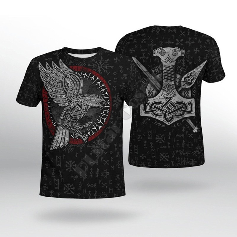 Man's clothing Men's fashion short sleeve T-shirt 3D digital animal print round neck pullover T-shirt top_voghion.com
