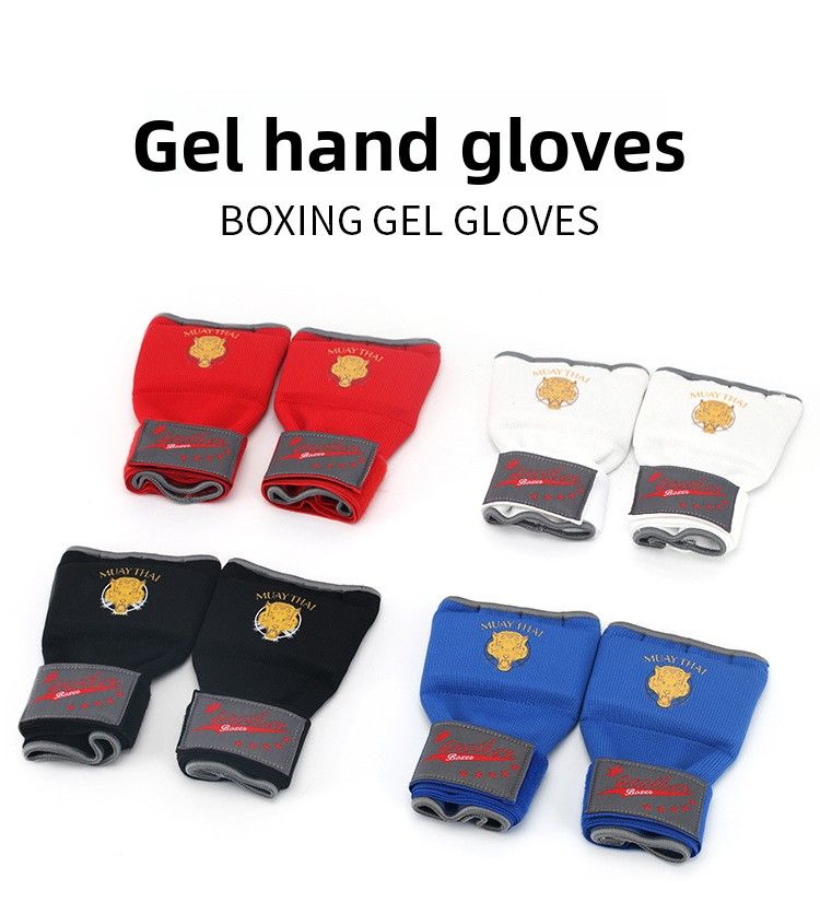 Gel-Boxhandschuhe, Halbfingerhandschuhe, Sanda Combat, Lazy Quick Wraps, Bandagen, Handschutz, Muay Thai, Herren und Damen_voghion.com
