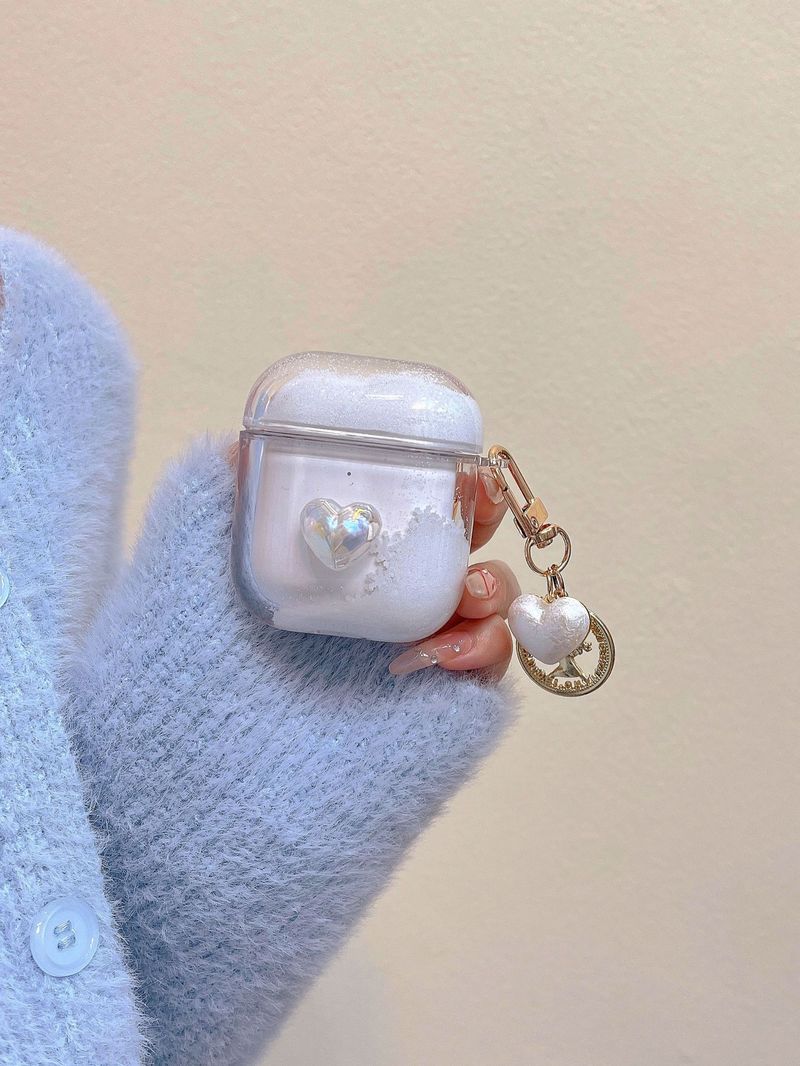 Three-dimensional laser love for Airpods 3 protective case niche Pro2 Bluetooth 1/2 generation earphone case quicksand_voghion.com