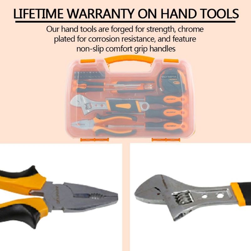 Home Tool Set 34piece Basic Mechanic Tool Set With Tool Box Ideal For Home Repairs Convenient Storage With Individual Container_voghion.com