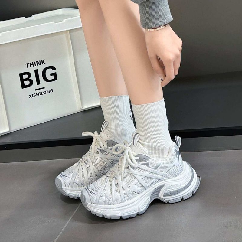 Spider Strap Thick Soled Dad For Women 2025 Spring New Height Increasing Versatile Casual Sports Shoes Single Shoe_voghion.com