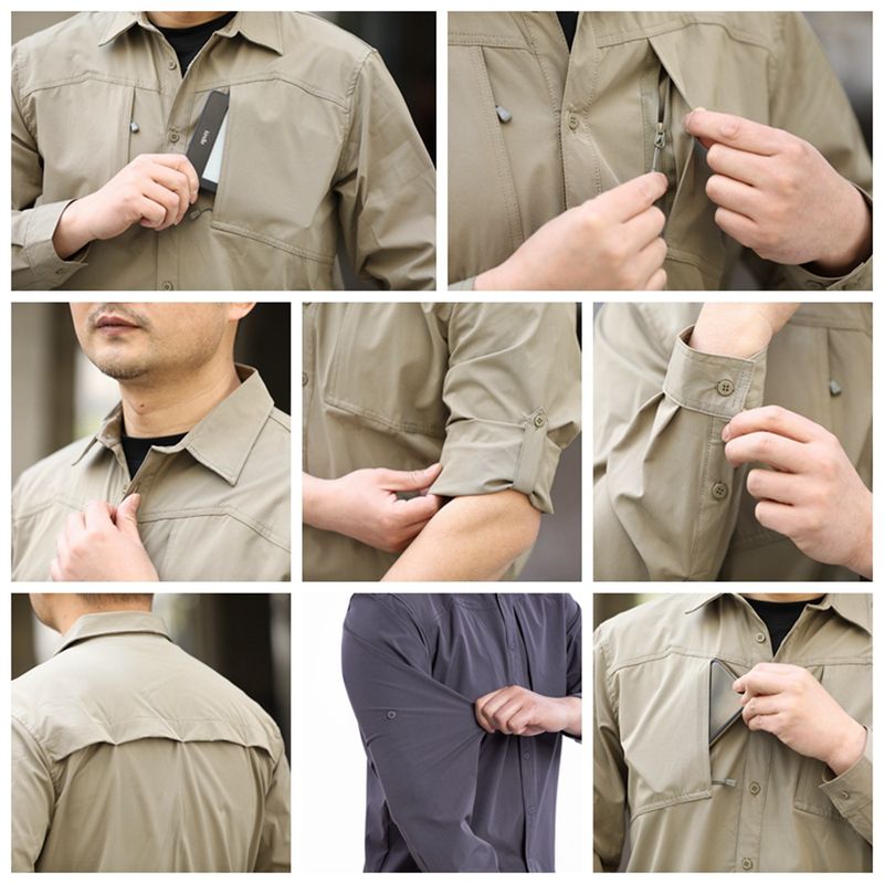 Camicia elasticizzata tattica da esterno ad asciugatura rapida in tessuto di seconda generazione Paving Eagle Explorer PLY-31_voghion.com