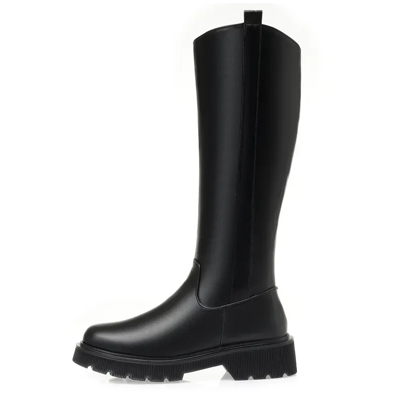 AIYUQI Winter Female Genuine Leather 2024 New Wool Warm High Platform Large Size Women Snow Boots_voghion.com