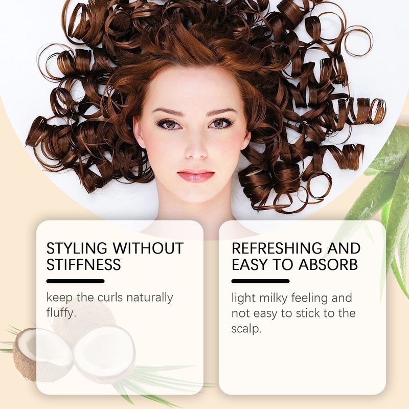 HOEGOA Moisturizing Curl Gentle Nourishing Smooth Styling For Voluminous Hair Elasticizer_voghion.com