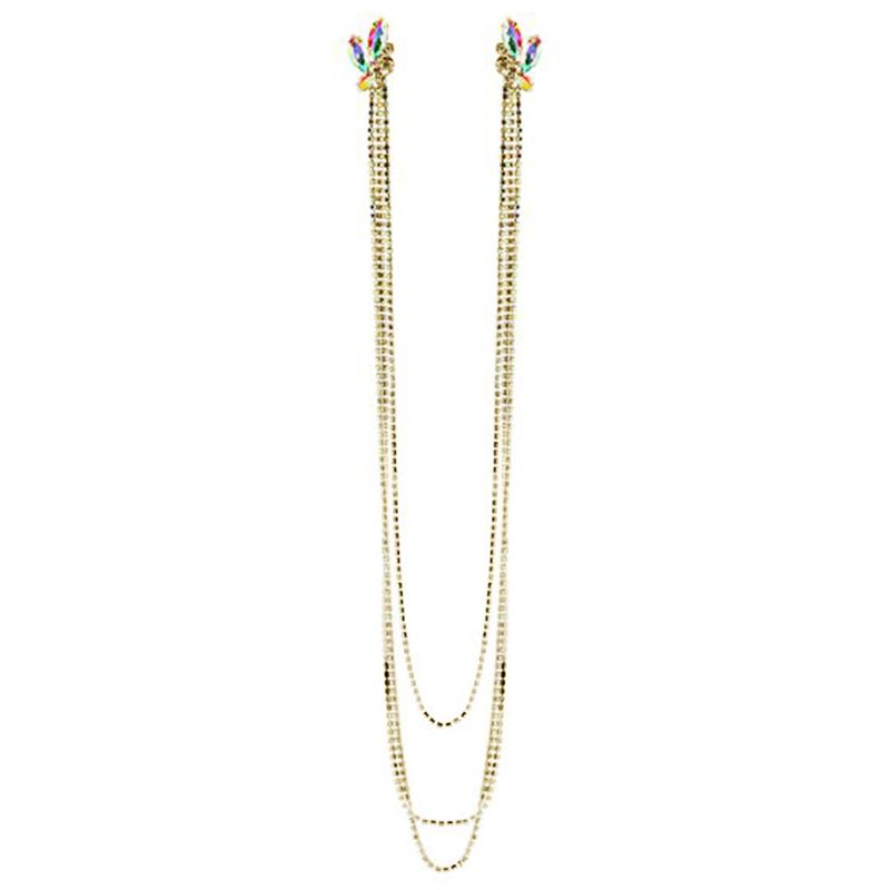 Mode Diamant Ohrringe frauen Trend Persönlichkeit Fransen Ohrringe Party Super Flash Strass Ohrringe Ohrringe_voghion.com