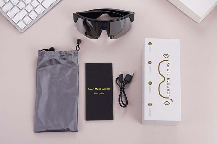 Smart Sports Glasses With Bluetooth 5.0, UV400 Protection, Hands-Free Call & Music For Cycling, Hiking, Running (Gold/Silver)_voghion.com