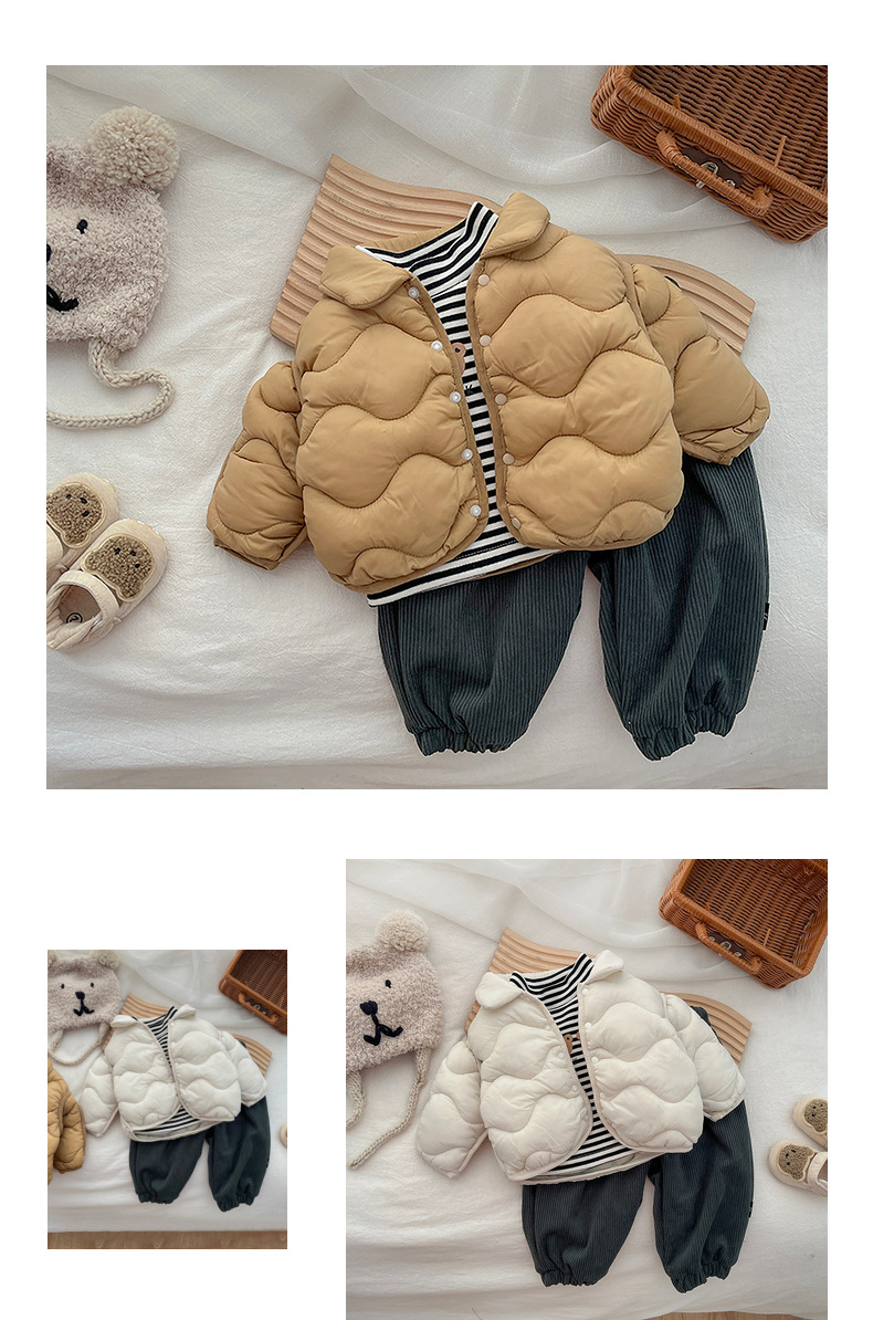 Zīdaiņu apģērbs Jaundzimušā toddler zēns ar kokvilnu polsterēts bērnu apģērbs mazulim_voghion.com