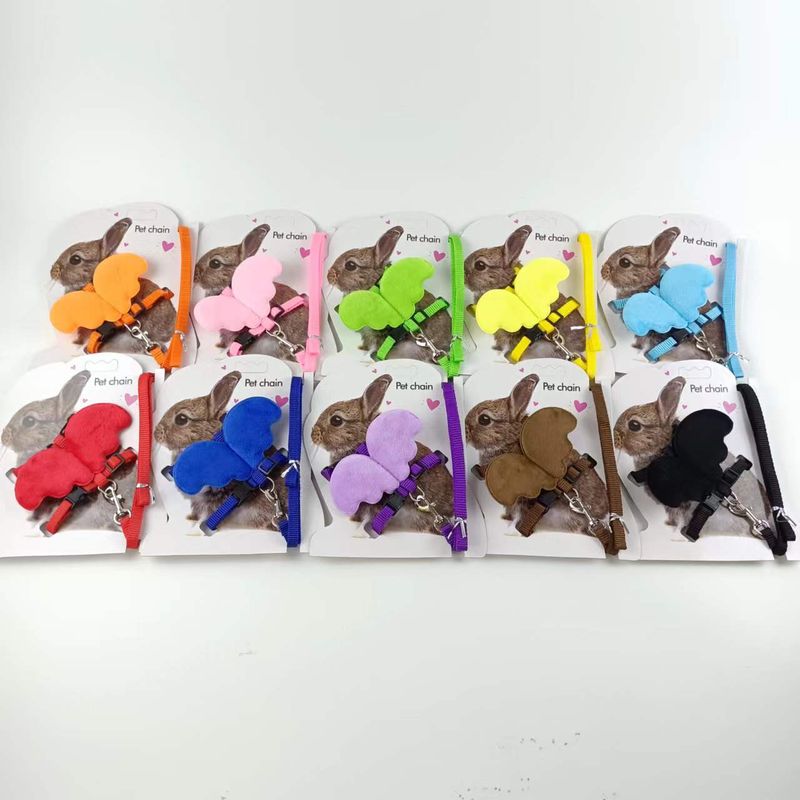 Pet Supplies I-Shape Angel Harness multicolore opzionale anti-fuga regolabile per passeggiate con conigli_voghion.com