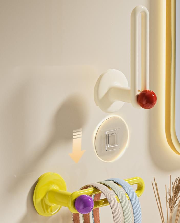 Krawatten-Organizer-Rack, Badezimmer-Accessoires, Clips, Gummibänder, Haarseile, Haken, lochfreie Schmuckaufbewahrung, magisches Werkzeug_voghion.com