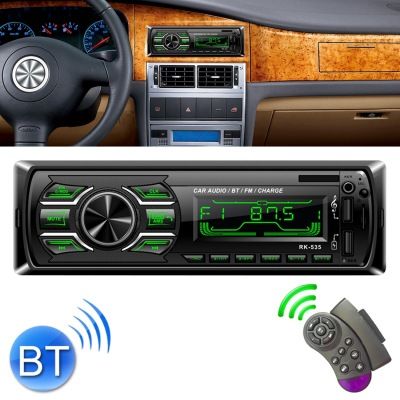 RK-535 automašīnas stereo radio MP3 audio atskaņotājs ar tālvadības pulti, atbalsta Bluetooth brīvroku zvanu / FM / USB / SD slotu_voghion.com