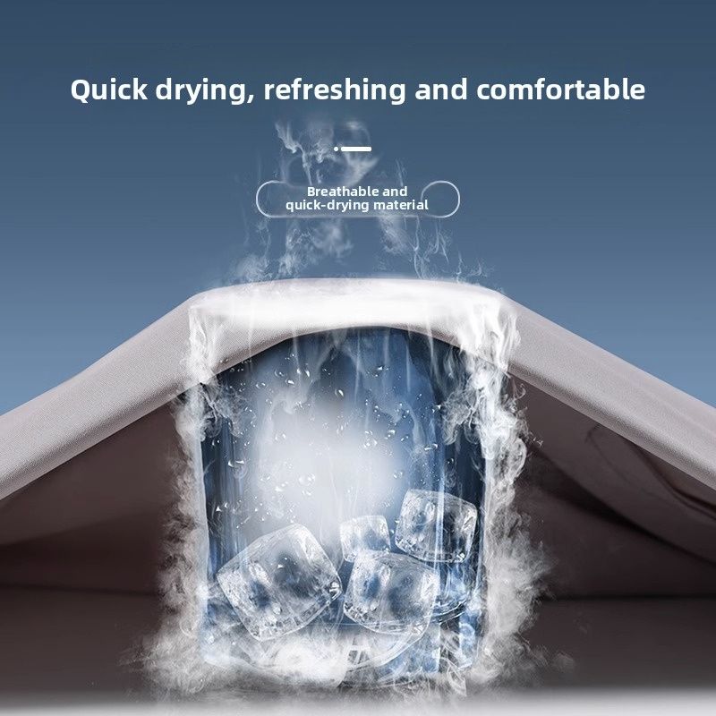 Trunks Set Anti-Embarrassment Double Layer Five-Point Inner Lining Loose Quick-Dry Beach Gear Men's Swimwear Swim Cap_voghion.com