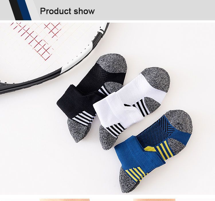 ActiveGo ActiveGo Cross-Border Sweat-Absorbent Breathable Towel Bottom Men's Short Tube Sports Thickened Running Outdoor Hiking Socks_voghion.com