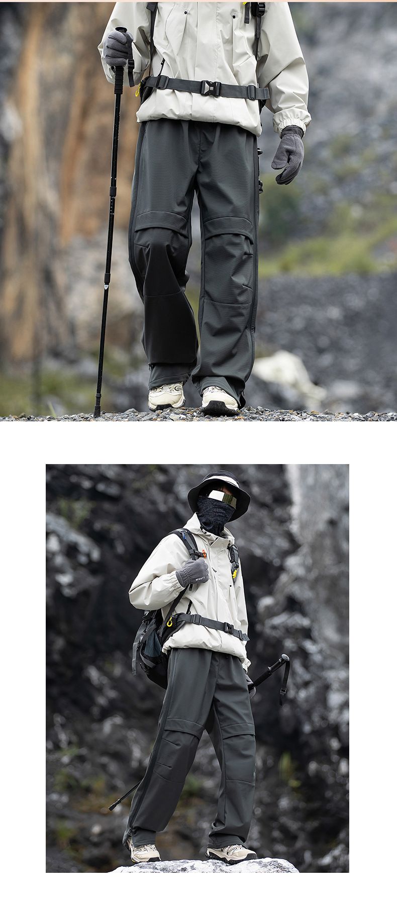 Pantalon de parachutiste trois-épreuves pour homme, imperméable, coupe-vent, pantalon d'assaut d'extérieur, pantalon décontracté en velours_voghion.com