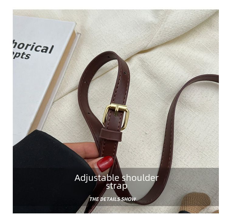 Vintage All-match Small Bag Women's 2023 Spring New Arrival Fashion Niche Crossbody Bag Texturized Rhombic Portable Bucket Bag_voghion.com