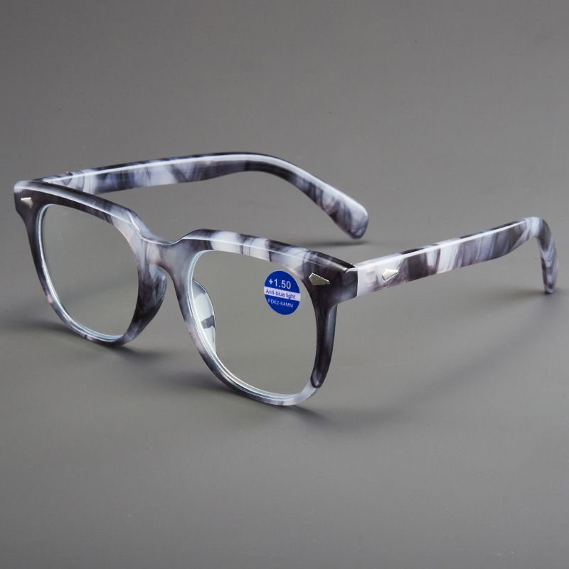 XY8291 Nuovi occhiali da lettura anti-luce blu per uomo e donna, alla moda coreana, con montatura quadrata grande e ultraleggera HD_voghion.com