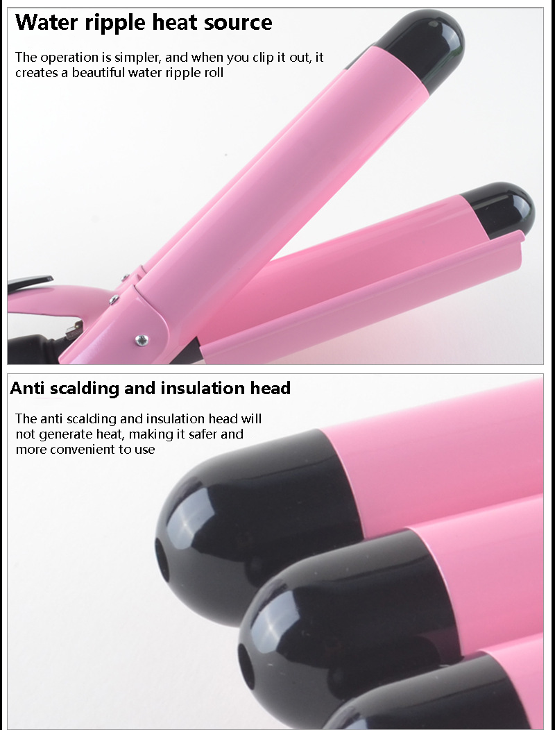 Water wave hair locktång Egg Roll Stick Three-Tube Curly Small And Large Volym 3 Barrel Hair Curler_voghion.com