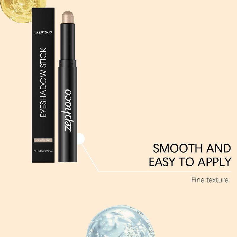 ZEPHOCO Champagner Glänzend Zart Glatt Einfach Anzuwenden Täglich Augen Party Make-Up Lidschatten Stick_voghion.com