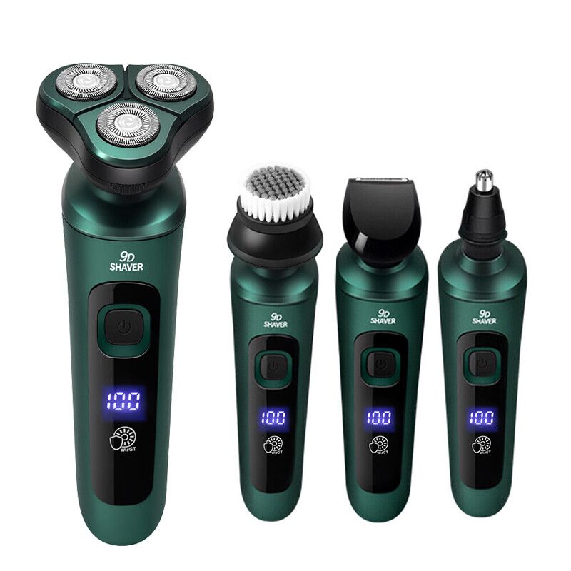 4 In 1 Mens Electric Shaver Razor Wet/Dry Rechargeable Rotary Cordless Charging_voghion.com