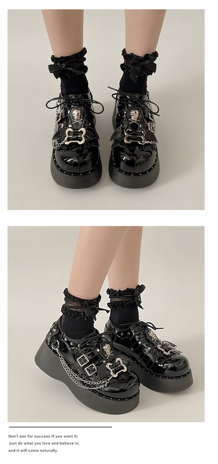 Bottes courtes à lacets cloutées noires de style gothique punk pour femmes, bottes de combat décontractées à talons carrés et décorations métalliques_voghion.com