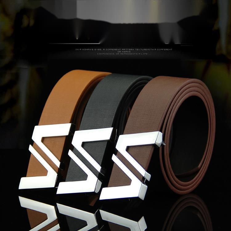 Internet Hot-Selling Men's Plate Classic Style Letter Smooth Buckle Pants Belt Dandali Brand Manufacturer_voghion.com