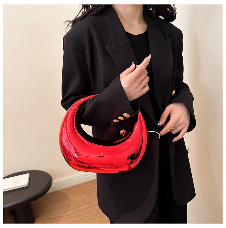 This Year's Popular Bags For Women Are New European And American Fashion Candy Colored And Stylish Wrist Shiny Acrylic Dumpling Bags_voghion.com