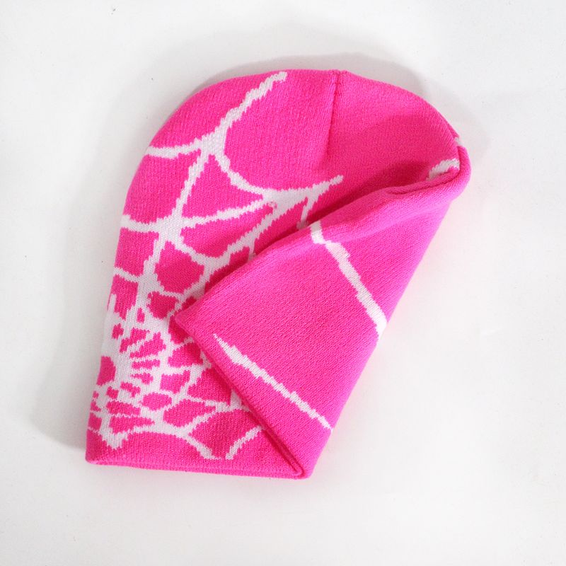 Unisex Knitted hat hat trend pullover spider web Y2K jacquard hats for men and women_voghion.com