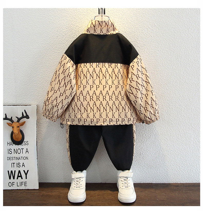 Bērnu apģērbu komplekts zēniem — 2023. gada jauns, moderns mazuļu pavasara un rudens sezonas skaists sporta veids_voghion.com